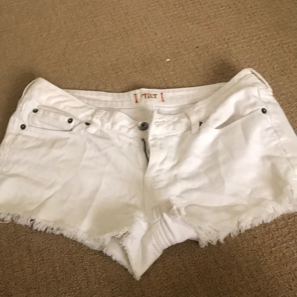 Off white cutoff shorts
